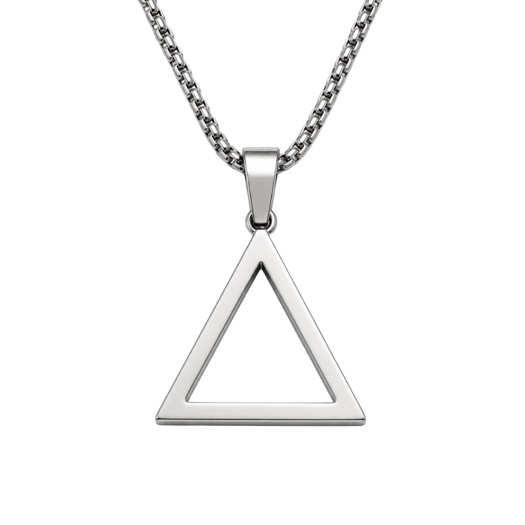 Stainless Steel Triangle Pendant Necklace | Jeanni Kabhon