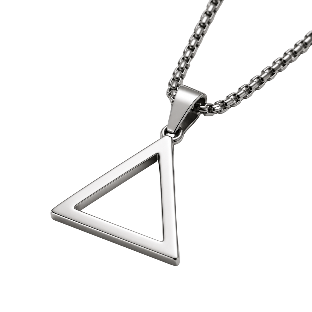 Stainless Steel Triangle Pendant Necklace | Jeanni Kabhon
