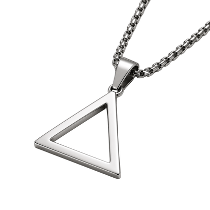 Stainless Steel Triangle Pendant Necklace | Jeanni Kabhon