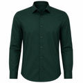 Tailored Dark Green Cotton Dress Shirt | Jeanni Kabhon